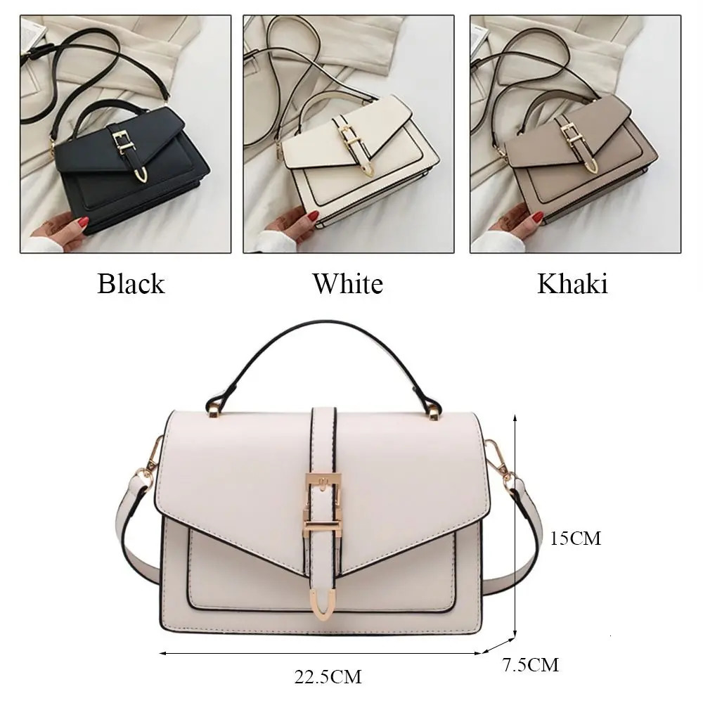 Women PU Leather Messenger Shoulder Bag Ladies Solid Color Simple Crossbody Fashion Handbag Leisure Portable Sling 251018
