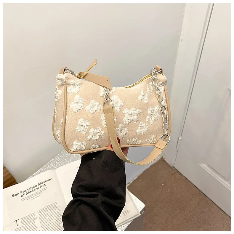 Fashion Felt Shoulder Bags for Women Small Casual Underarm Bag Female Hand Crossbody 251018