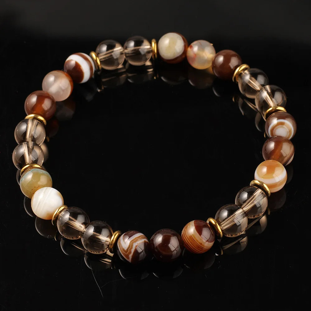 Premium Brown Beaded Bracelet Handmade Bracelet Fashionable Elastic Rope Bracelet Unisex The Gift to Give 251023