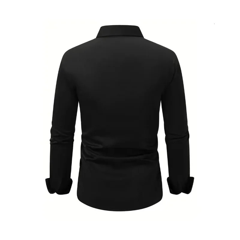 1 piece of business casual long sleeved shirt spring and autumn style formal shirt slightly elastic and iron free 251020