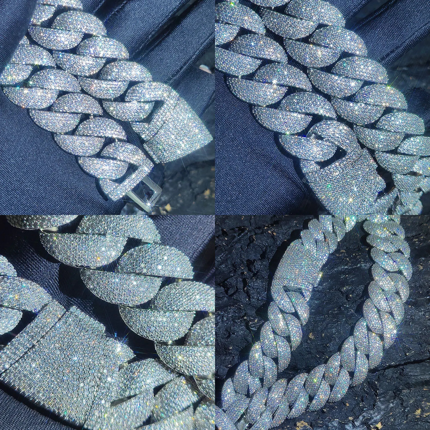 Jewelry 24mm Diamond Chain Men Iced Out Bling CZ SilverGold Plated Rapper Hip Hop Thick Cuban Link Necklace Gift for Him 251013