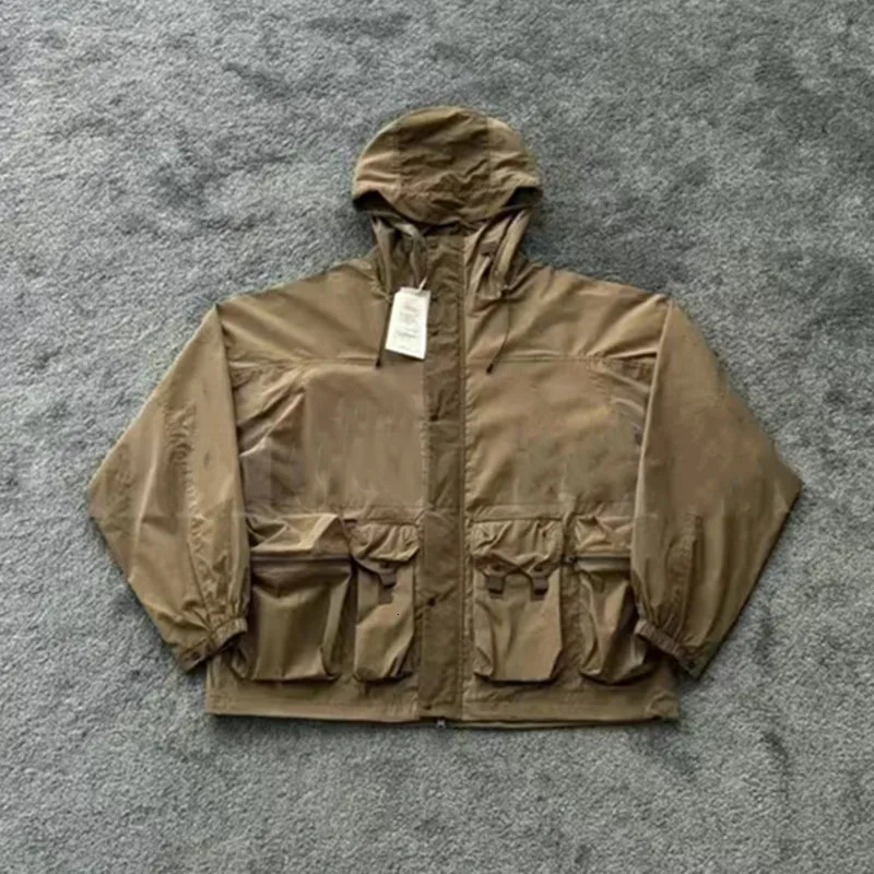 Military Style Threedimensional Pocket Improved Workwear Jacket Mountain Outdoor Hooded Trekking Hiking Camp Travel Stormsuit 251021 - view 3