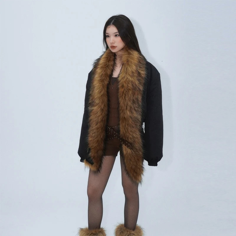 Winter Versatile European American Women Fur Warm Thick Scarf Plush Long Strip Scarf Mink Fur Y2K Girls 251024