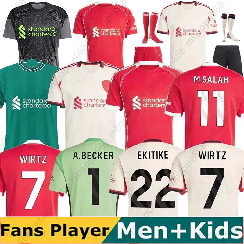 24 25 The RedsMohamed Salah Darwin Nunez M.SALAH Home Away men Soccer Jersey Dominik Szoboszlai Andy Robertson Alisson Becker Joe Gomez Joel Curtis Jones kid Kit 88