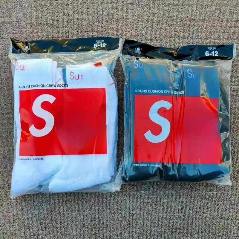 designer Men's Socks socks 4 Pairs wholesale underwear men designers underwear men white mens socks Stockings sock designer socks for men supremely socks