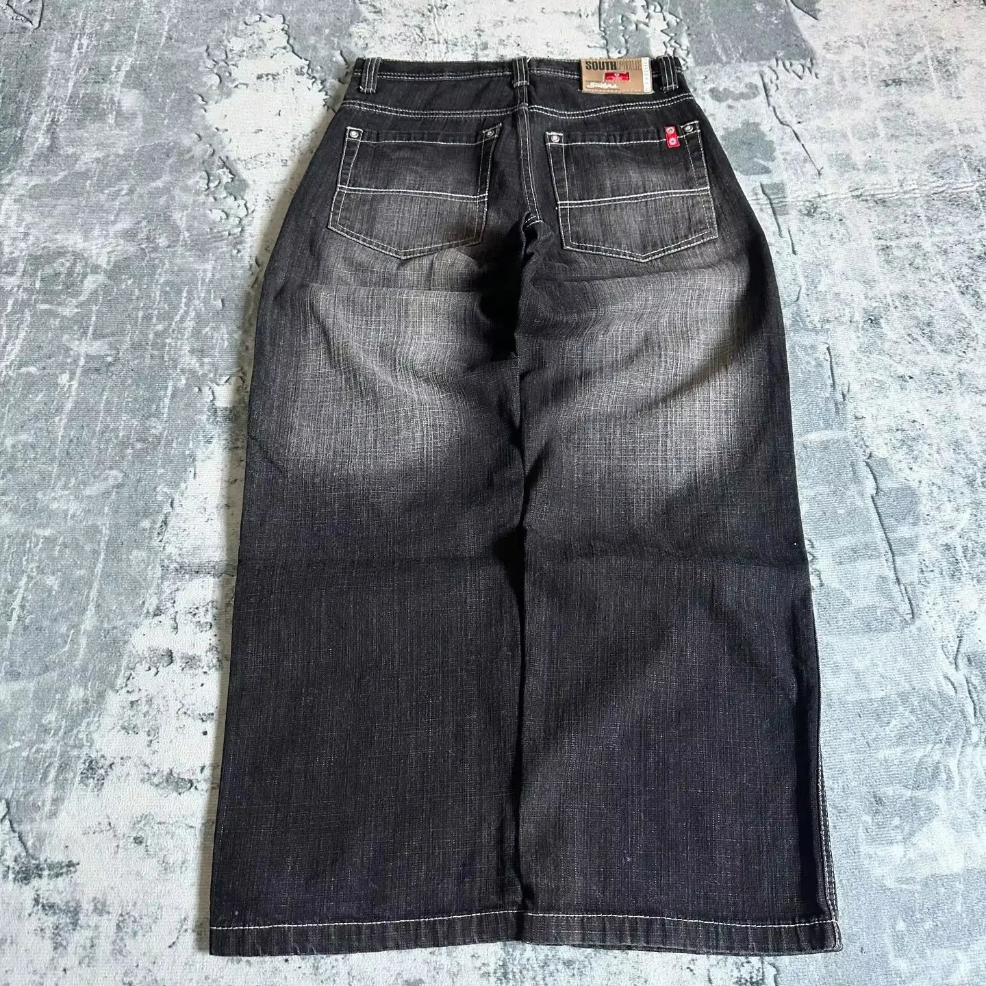 American Fashion Hip Hop Joker Oversized Jeans Women Street Y2K Clearance Spot Mopping Wideleg Pants Unisex Loose Jeans 251023