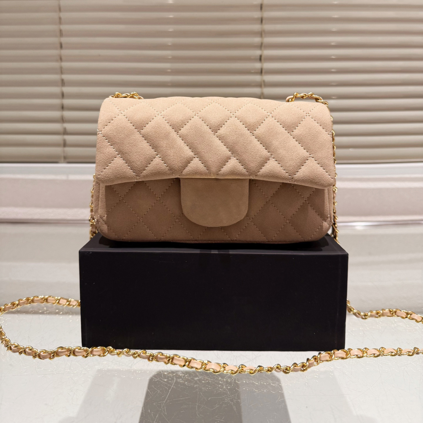 Top quality Luxury Designer Classic flap bag Suede CF Chain Shoulder Bag Women Fall and winter new fashion trend handbags Crossbody Chocolate Brown a2 e4