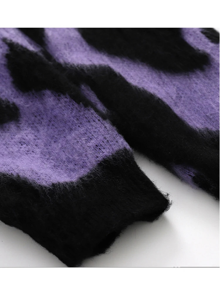 Women Purple Pullover Knitted Sweater Harajuku Aesthetic Y2k Large Size Long Sleeves Sweaters Fashion Vintage 2000s Clothes 251023