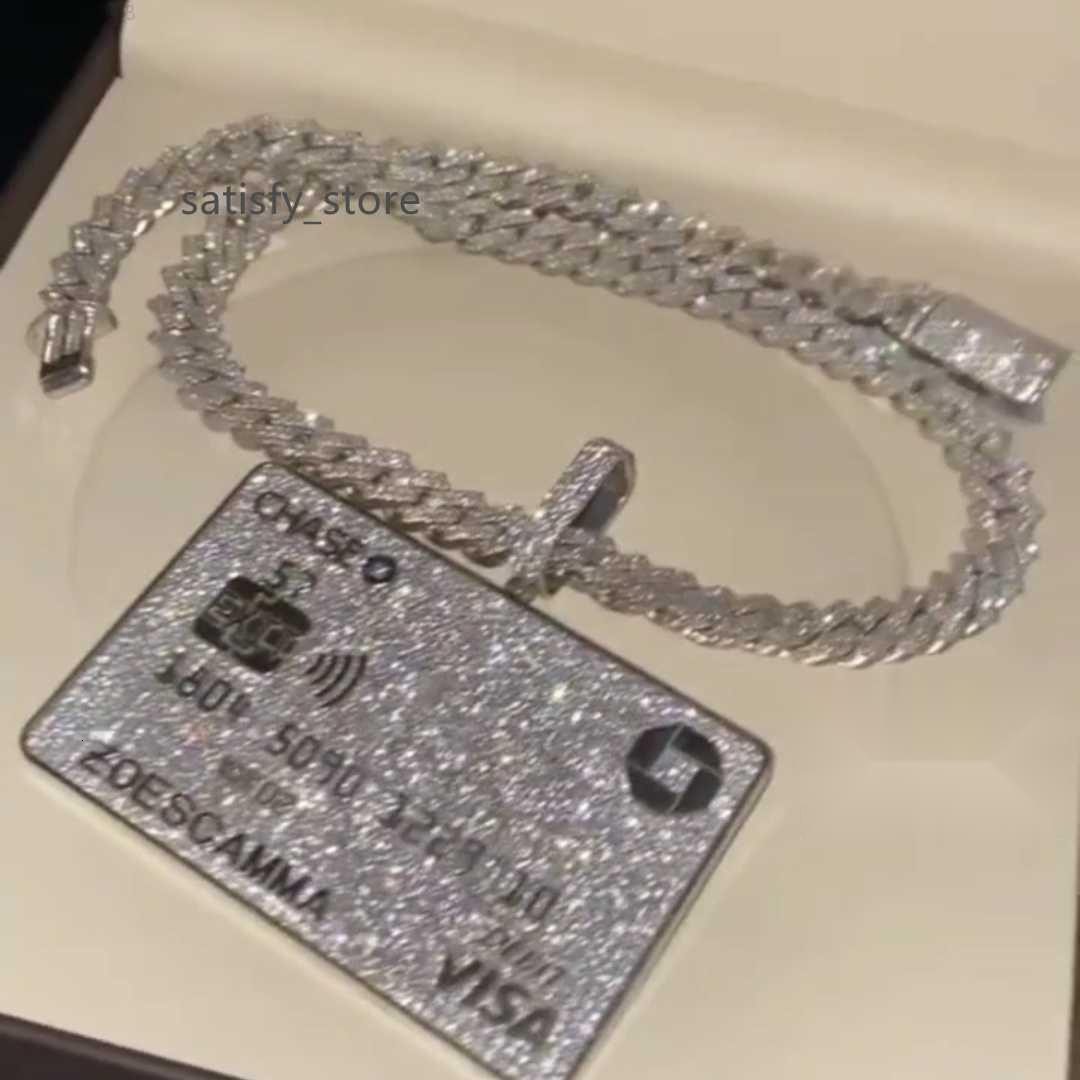 Vvs Moissanite Chain Pendants 925 Sterling Silver Hip Hop Jewelry Iced Out Pendant