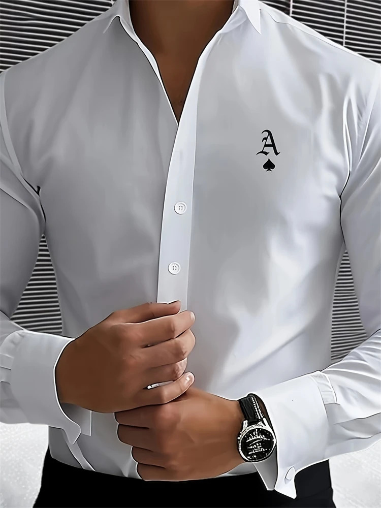 Fashion Solid Color Mens Professional Shirt Temperament Buttons Shirt Longsleeved Lapel Casual Comfortable Spring Clothing 251023