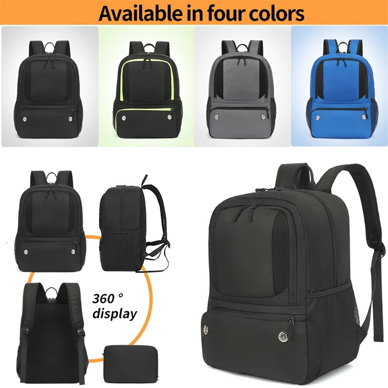 1pcs Double Compartment Sports Backpack With Ball Holder Water Resistant Equipment Bag For Soccer Basketball Volleyball Football 251021 - view 7