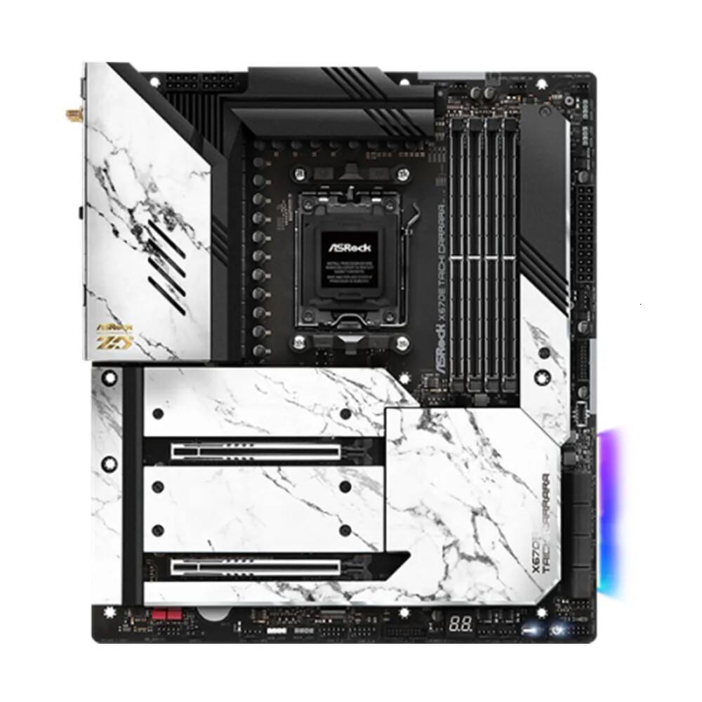 ASRock X670E TAICHI CARRARA Motherboard AMD X670 Support 9900X 8400F 7800X3D 7700 7500F CPU AM5 4xDDR5 7800 MHz HDMI 4xM2 EATX