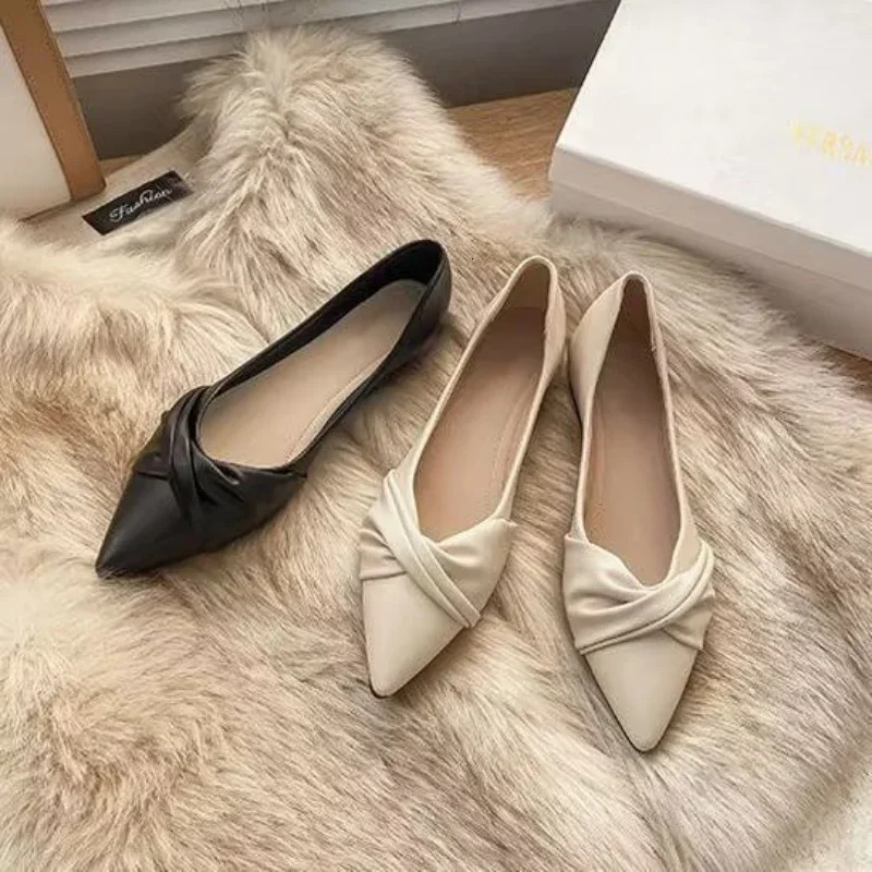 Fall Fashion Pointy Flats Shallow Casual Soft Sole Ballet Shoes Athletic Womens Shoes Flats Shoes Women 251023