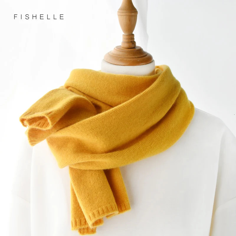 wool scarf women and men solid color winter warm knitted short thin scarves ladies adults scarf s Christmas year gift 251024