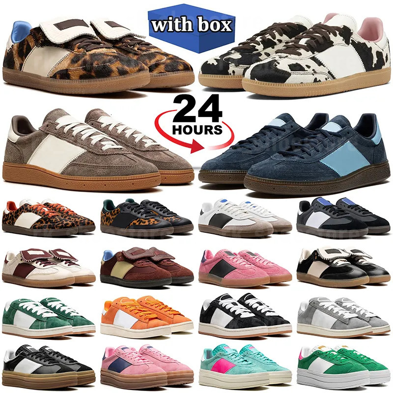 With Box Designer Shoes Men Women Leopard Vegan OG Sneakers White Core Black Gum Navy Cardboard platform Pony Sand Strata Sporty and rich Trainers chaussures