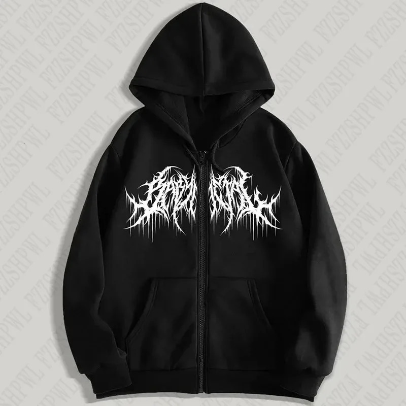 Y2K hoodie men clothes with graphic prints hip hop style gothic long sleeves winter high street 251023
