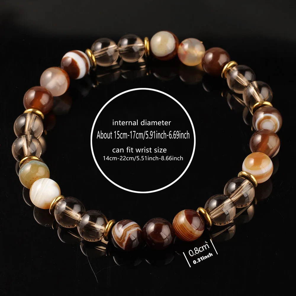 Premium Brown Beaded Bracelet Handmade Bracelet Fashionable Elastic Rope Bracelet Unisex The Gift to Give 251023