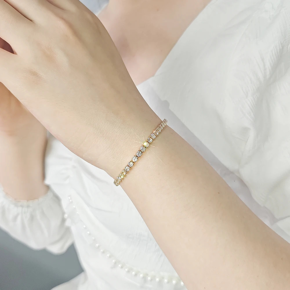 Arrival Round gold color on hand Bracelet Bangle For Women Anniversary Gift Jewelry Bulk Sell S5787 251023