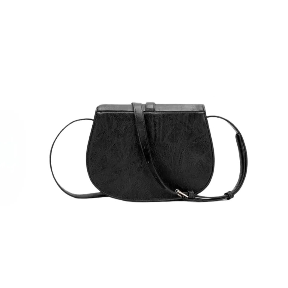 Womens Retro Saddle Bag Shoulder Crossbody European and American Versatile Half Round 251018
