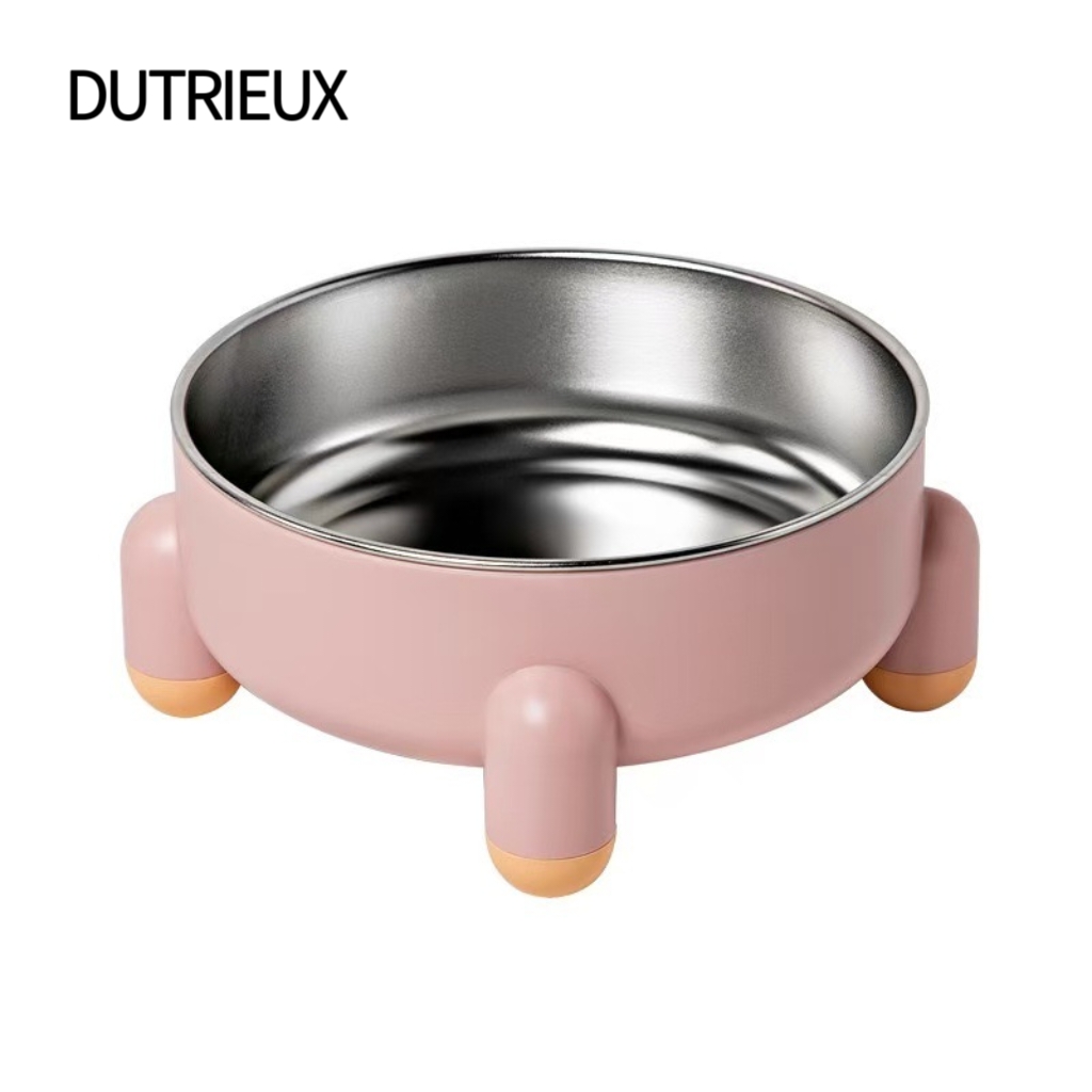 K3295 Cat and dog double bowl integrated stainless steel food bowl