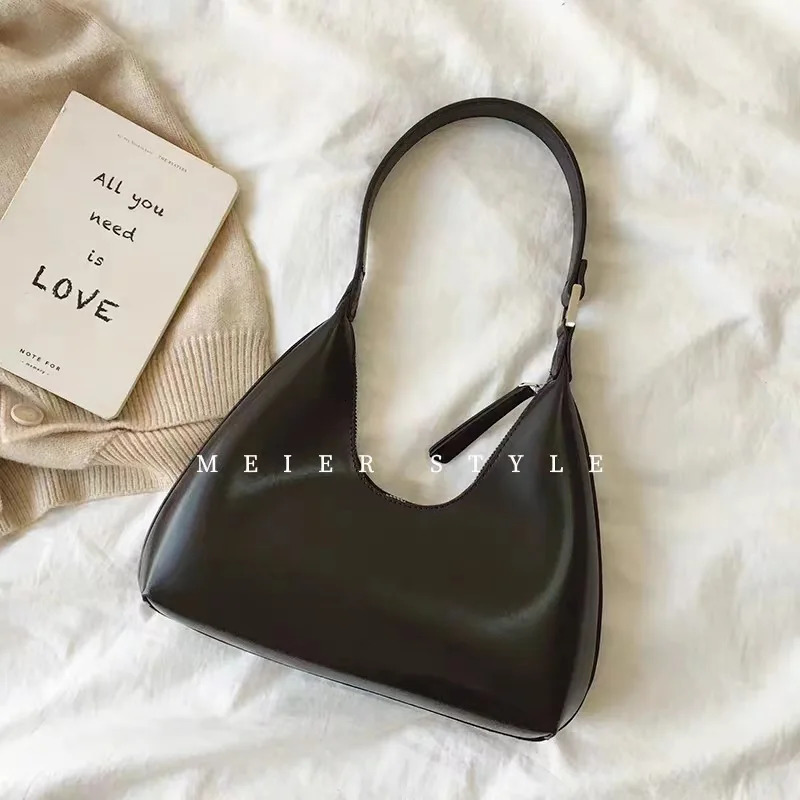 Retro and minimalist underarm bag moon shaped dental temperament shoulder handbag textured womens stick 251018