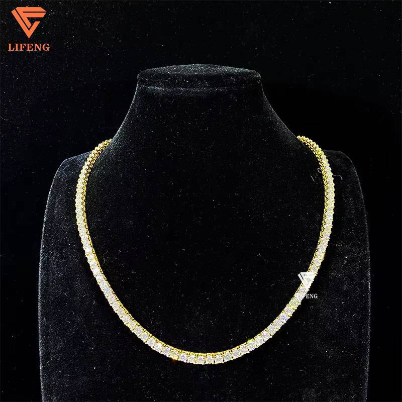 High Quality Fast Delivery Moissanite Tennis Chain Shining Brightly D VVS for WomenMen 3mm 4mm 5mm 65mm 8mm Necklace