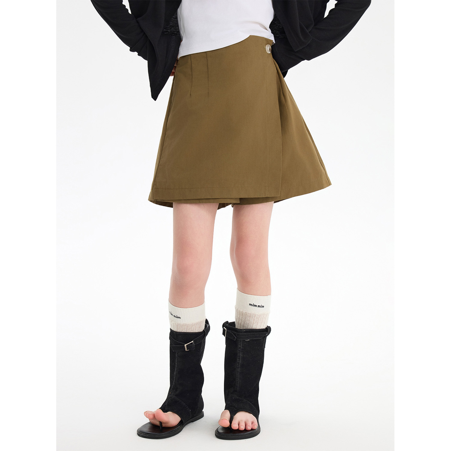 Premium Luxury Girls Side Slit Skorts, 2025 New Irregular Hem A-Line Skirt Shorts, Lightweight & Versatile for Kids Free Shipping