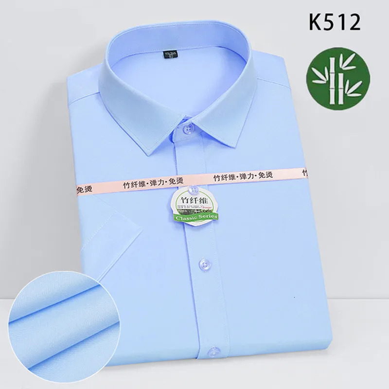 Summer Male Pure Color Short Sleeve Breathable Shirt White Navy Wine Red Men Business Social Dress Shirts 251020