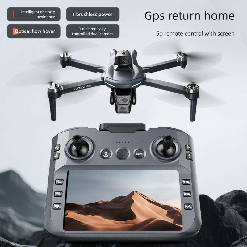XT Drone With Screen Brushless Motor HD Aerial Photography GPS Intelligent Positioning Remote Control Aircraft