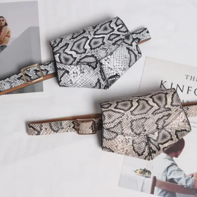 Fashionable Small Waist Bag Versatile Women Delicate Snake Skin Decorative Saddle Fashionable Sweater Belt Trendy Wholesale 251023