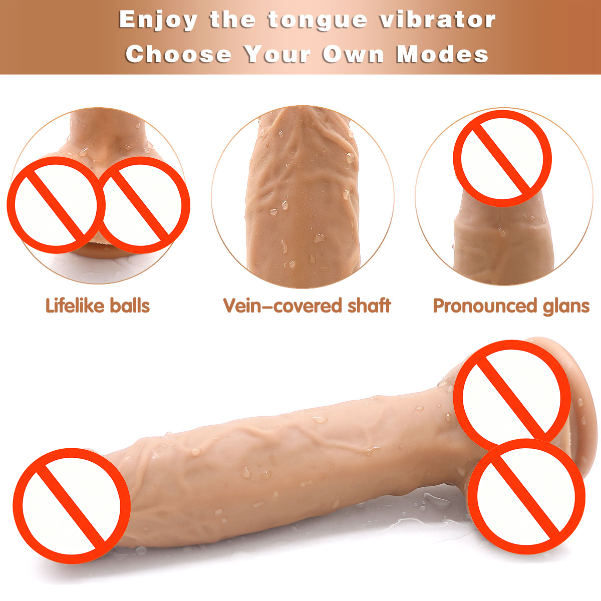Realistic Big-Headed Silicone Butt Plug with Ergonomic Design