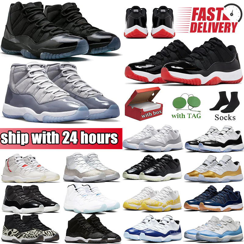 designer basketball shoes 11 11s cool grey University Blue Cherry 72-10 bred mens women sports sneakers high basketball trainers