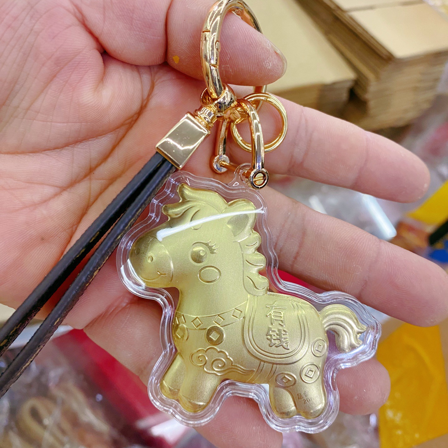 New Arrival Horse Year Lucky Keychain Charm Car Pendant Practical Small Gift for Sisters & Friends