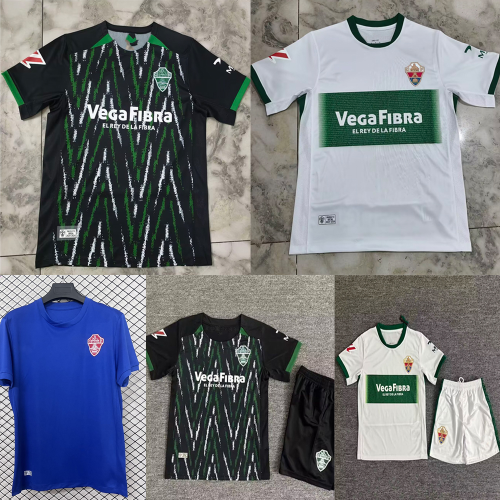2025 2026 Elche CF OSCAR PLANO Soccer Jerseys 25 26 FEBAS MENDOZA C. SALVADOR RAUL GUTI Home Away Football Shirt MEN kids Camiseta Futbol Shirts
