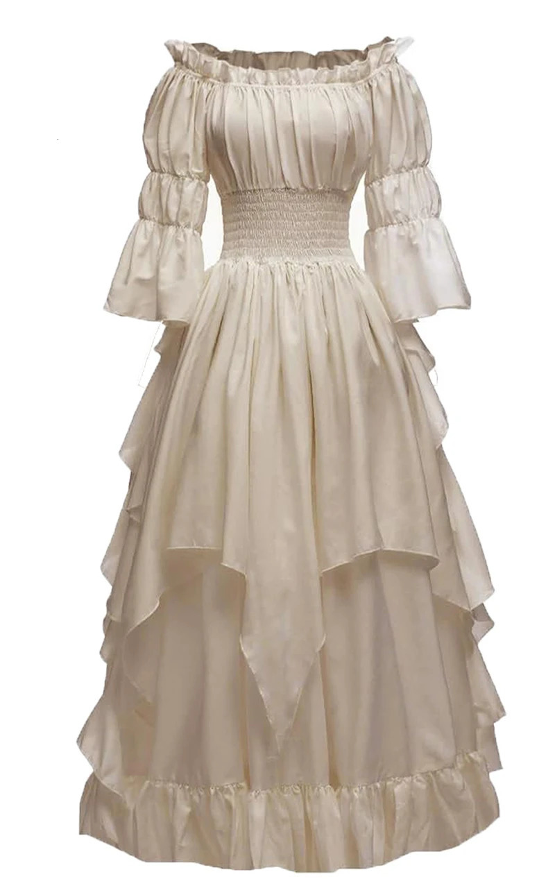 Womens Gothic Witch Dress Medieval Renaissance Costume Victorian Dress 251023