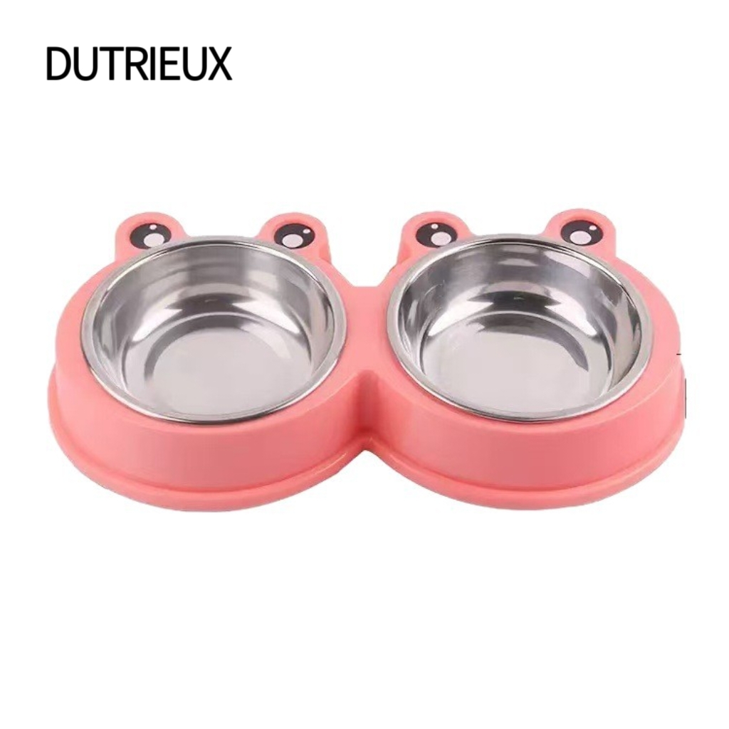 K3295 Cat and dog double bowl integrated stainless steel food bowl