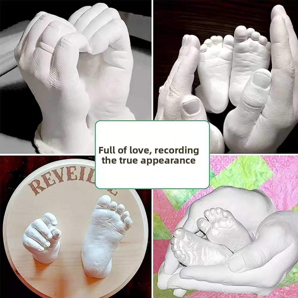 Home Hand Casting Kit for Couples or Family with Mounting Plaque Anniversary DIY Gifts Her & Him, Keepsake Sculpture Wedding Kids Gypsum hand mold