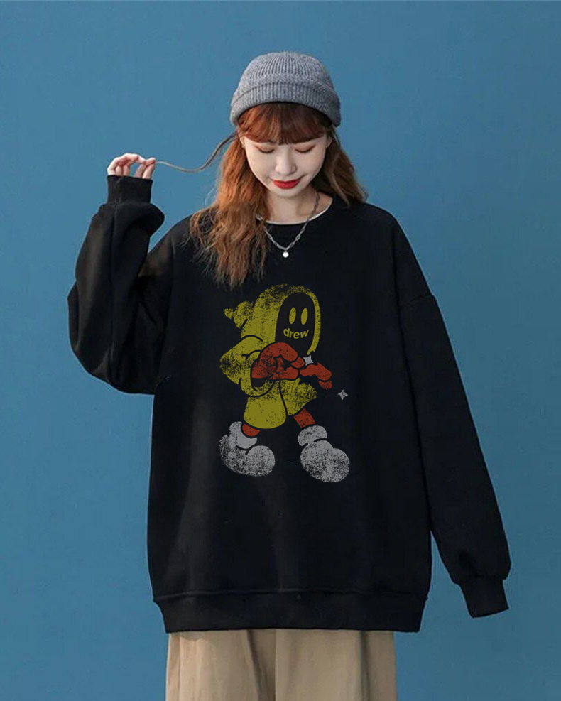 Drew House Smiley Face cartoon devil Good Sweatshirts