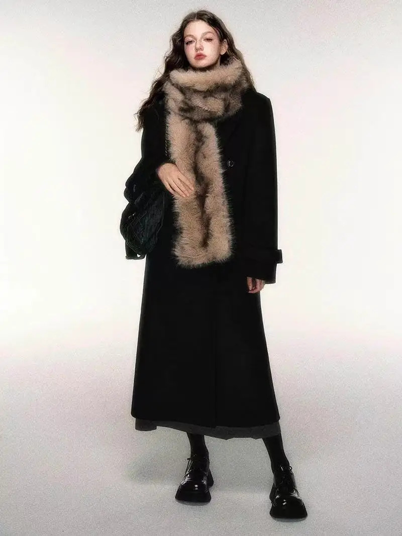Korean er Runway Style Thin Scarf Fashionable Plush Long Strip Scarf Womens Mink Fur Girl Scarf for Warm Wh94 251024