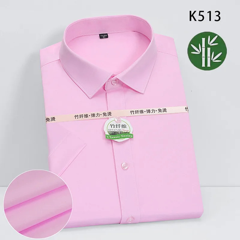 Summer Male Pure Color Short Sleeve Breathable Shirt White Navy Wine Red Men Business Social Dress Shirts 251020