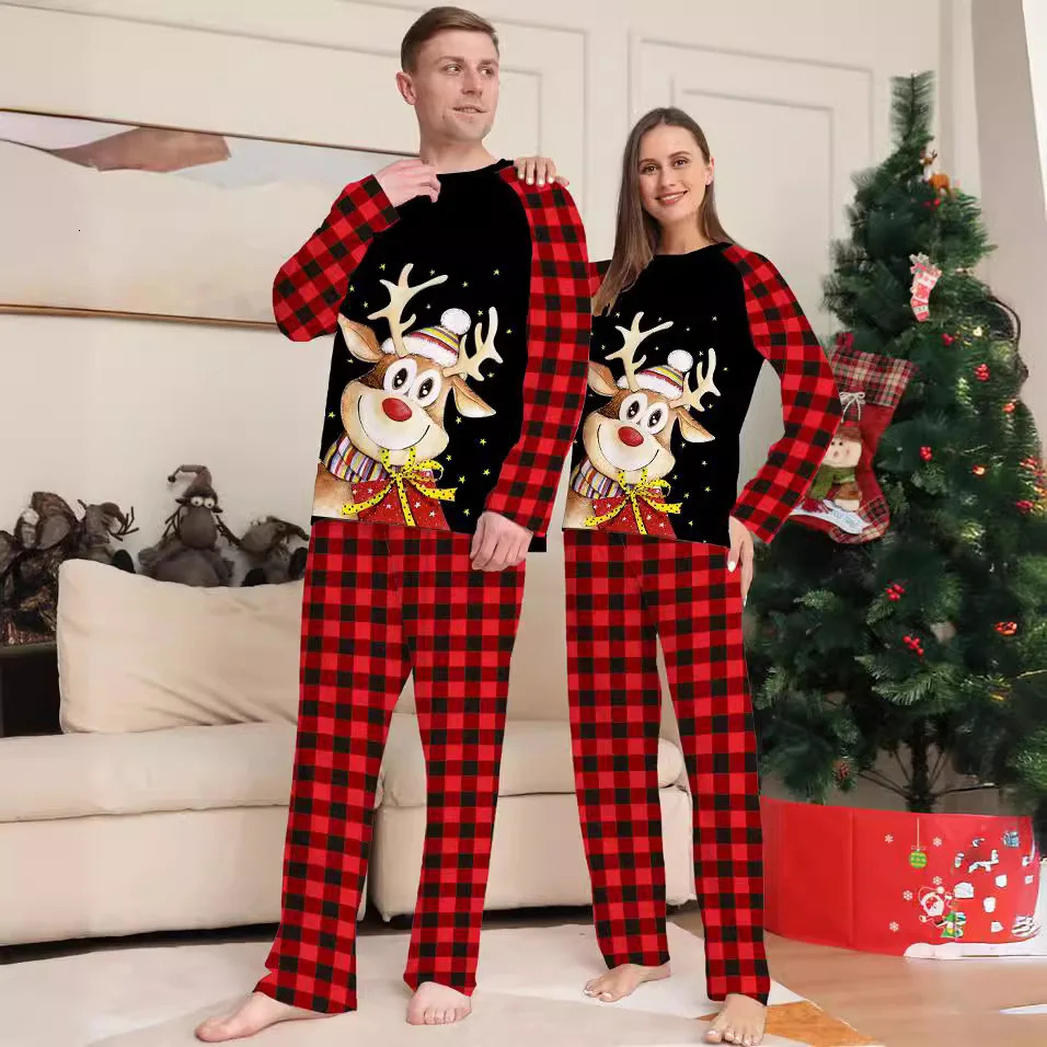 Family Metching Pajamas Christmas Parentchild Outfits Printed Home Wear Pajama Sets Baby Jumpsuits Pet Dog Clothes 251023