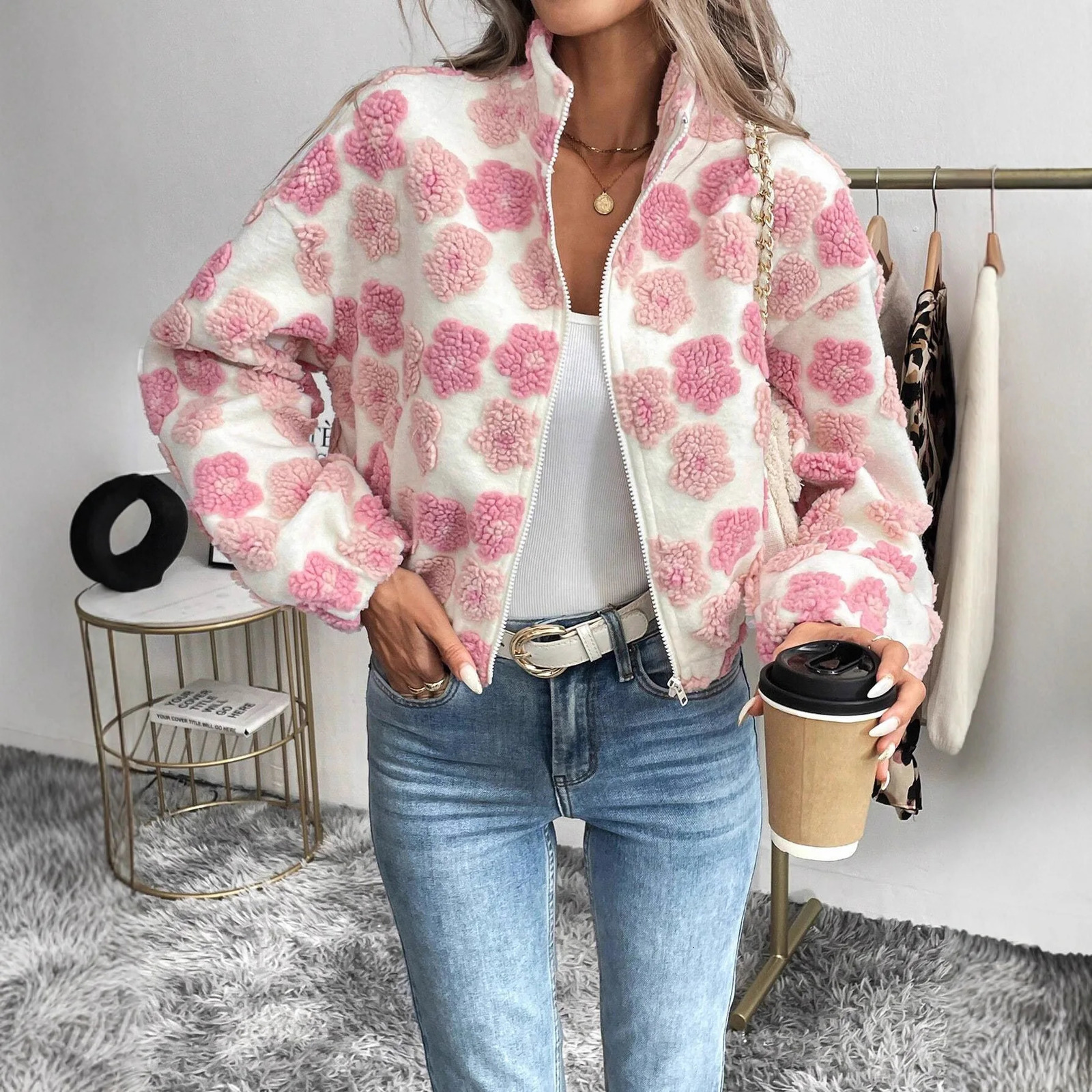 Autumn Winter Suede Jacket for Women Short Zipper Temperament Commuting Casual Versatile 251020