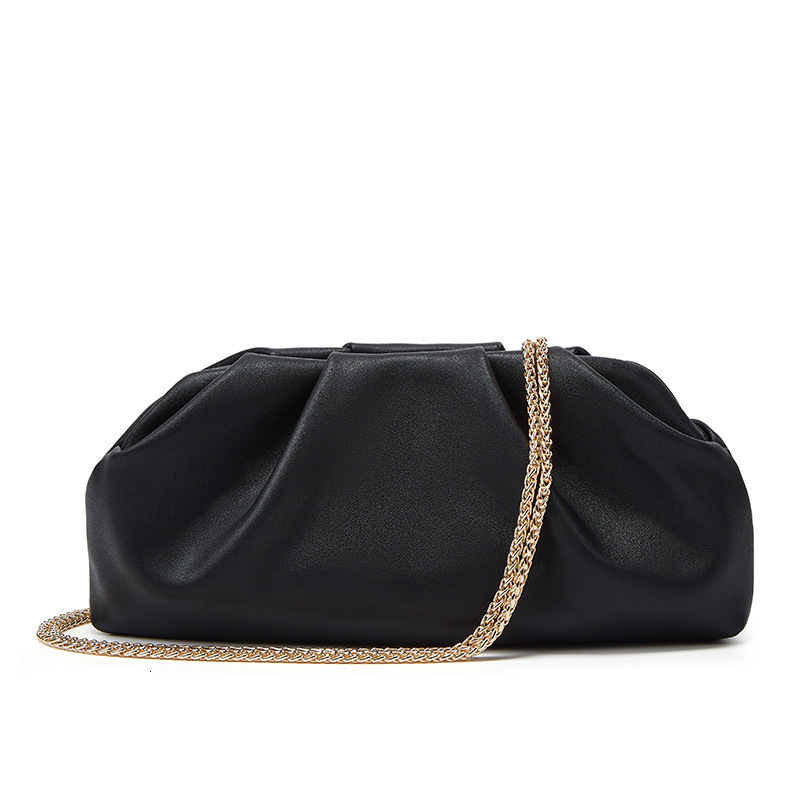 Luxury Brand Designer Bag Pleated Cloud Bag For Women New Trendy Fashion Silver Handheld Small Square Bag Versatile Ins Chain Crossbody Bag