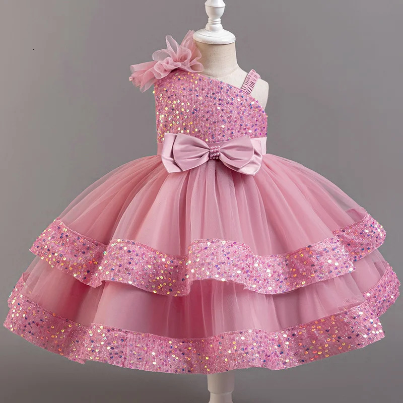 Flower Princess Sequins Baby Wedding Christmas Party Short Sleeveless Dress Birthday Party Wedding Flower Girl Sweet Cute Dress 251023