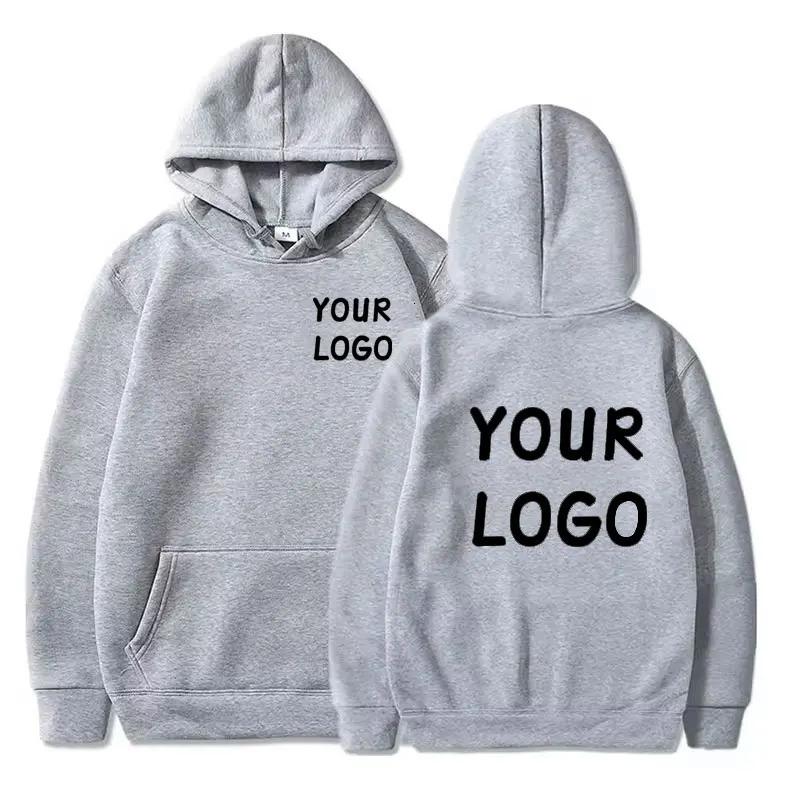 DIY Custom Your Men Women Casual Hoodie Top Solid Color Pullover Street Personality Sweatshirt Custom Gifts 251023