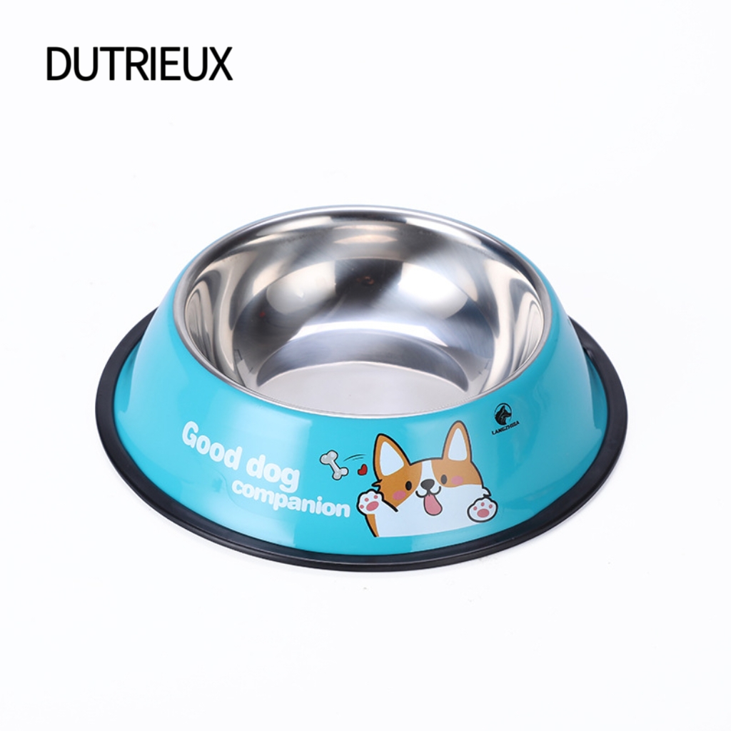K3295 Cat and dog double bowl integrated stainless steel food bowl
