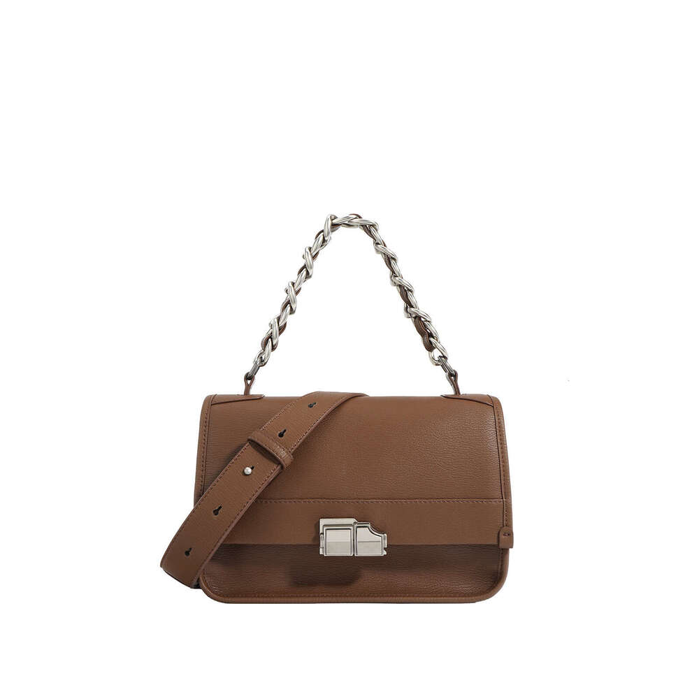 Luxury bag New Genuine Leather Single Shoulder Crossbody Early Spring Commuter Versatile Small Square Niche Design Fashion Chain Bag