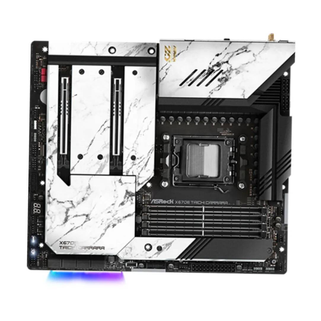 ASRock X670E TAICHI CARRARA Motherboard AMD X670 Support 9900X 8400F 7800X3D 7700 7500F CPU AM5 4xDDR5 7800 MHz HDMI 4xM2 EATX