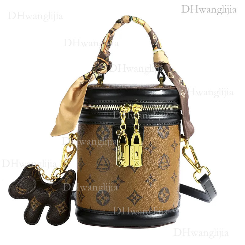 DHGM Free shipping cylinder Small women's new fashion senior cylindrical one-shoulder bucket crossbody bag dh4300051