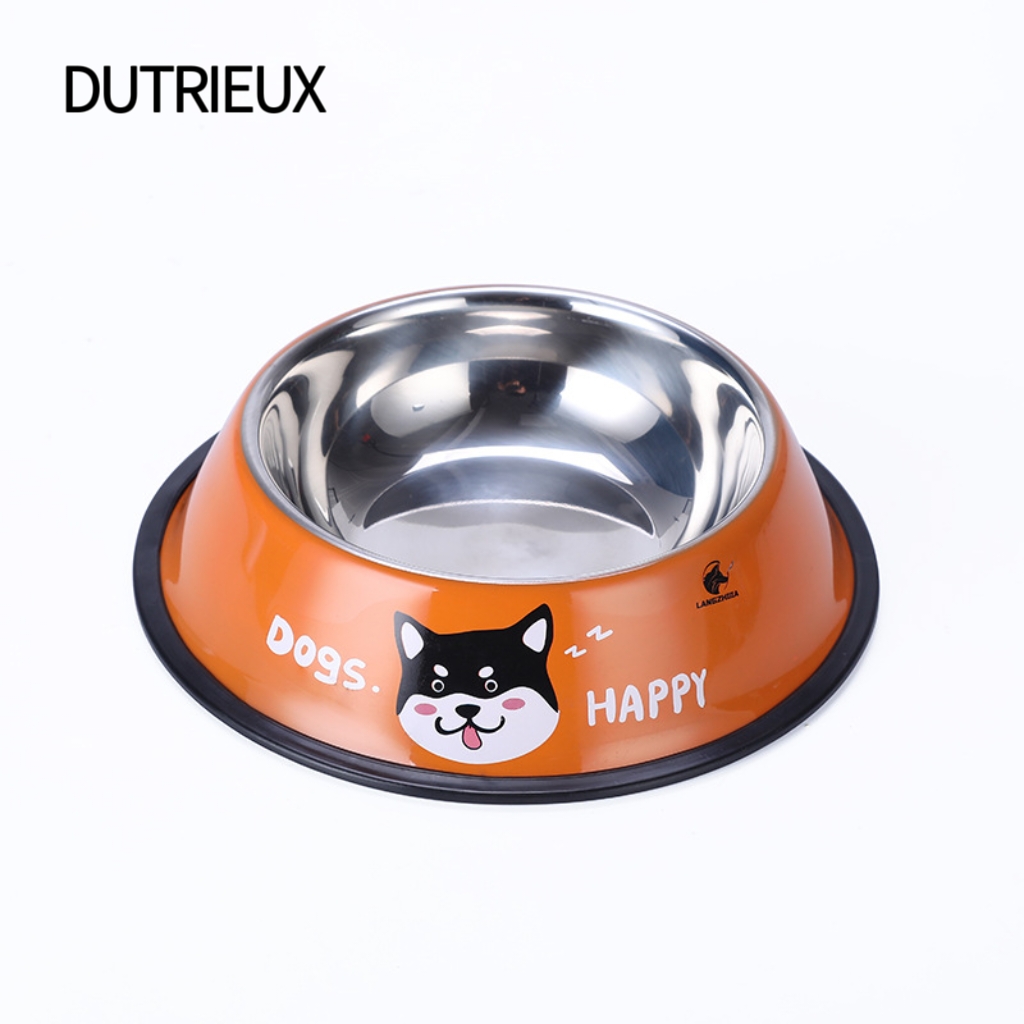 K3295 Cat and dog double bowl integrated stainless steel food bowl